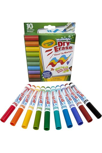 Crayola Wedge Tip Dry-Erase Washable Markers 10ct CY58-7733