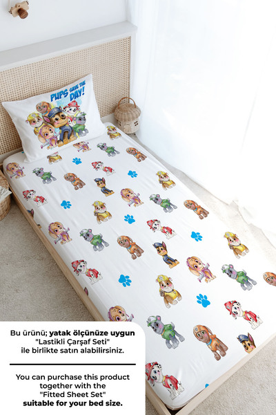 Tuğba Kuğu Tek Kişilik Nevresim Takımı (160X220) - Cartoon Serisi -renkli Köpekler