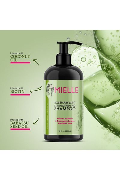 MIELLE 355 ML Rosemary Mint Strengthening Shampoo