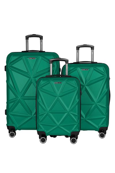 PARAJOHN MATRIX 3 Pieces Hard Side Luggage Set - Oil Green