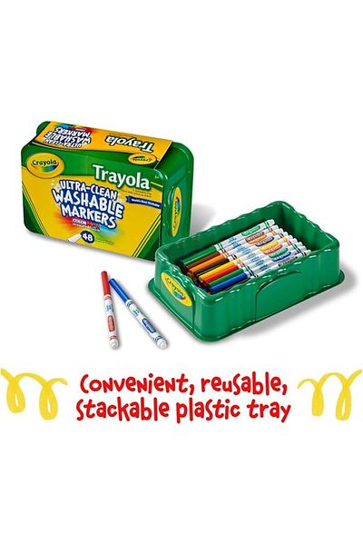 Crayola Trayola Ultra-Clean Washable Markers Fine Line 48ct 58-8214