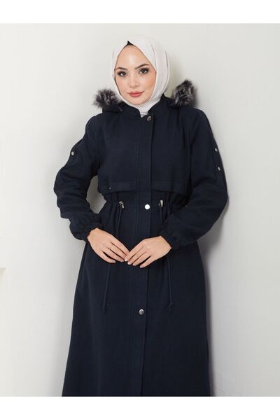 KMKkombin Full Length Women's Cashmere Cashmere Hooded Fur Coat Coat