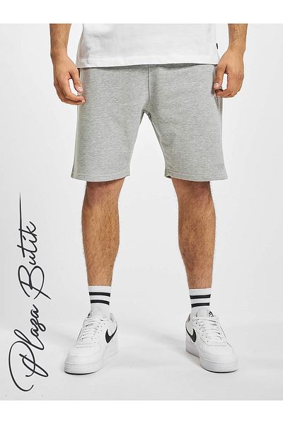 Plaza Butik Ανδρικό γκρι χτενισμένο βαμβακερό σορτς New Season