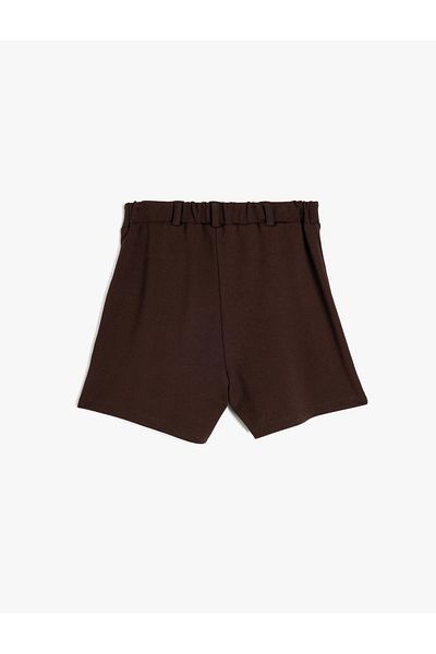 Koton New Season Viscose Blended Embroidery Detailed Pleated Shorts