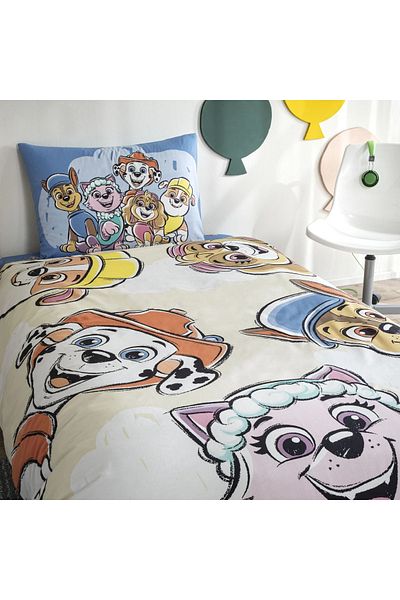 Taç New Season Licensed Paw Patrol Cloud Single Cotton Duvet Cover Set