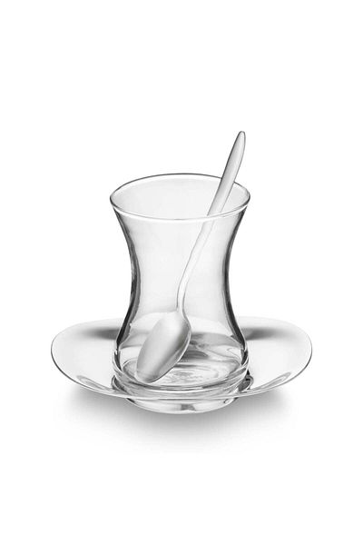 Jumbo Moon 18 Piece Steel Tea Set for 6 People