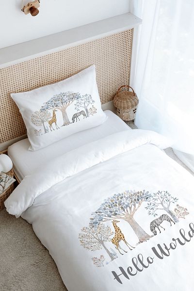 Tuğba Kuğu Single Duvet Cover Set (160X220) - Iconic Series - Safari