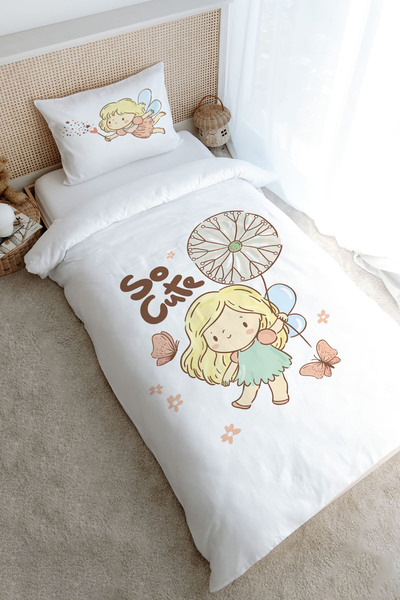 Tuğba Kuğu Tek Kişilik Nevresim Takımı (160x220) - Iconic Serisi - Girl Dream