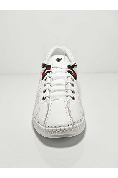 Voyager Z096 White Women's Leather Casual Shoes