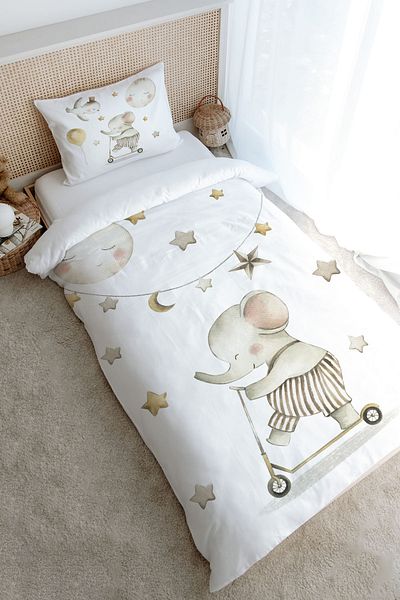 Tuğba Kuğu Single Duvet Cover Set (160X220) - Iconic Series - Dreams of the Elephant