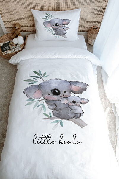 Tuğba Kuğu Tek Kişilik Nevresim Takımı (160x220) - Pure Baby Serisi - Bebek ve Anne Koala