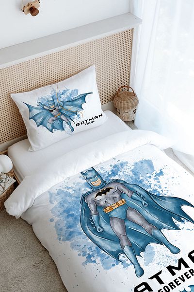 Tuğba Kuğu Single Duvet Cover Set (160X220) - Cartoon Series - Dark Knight