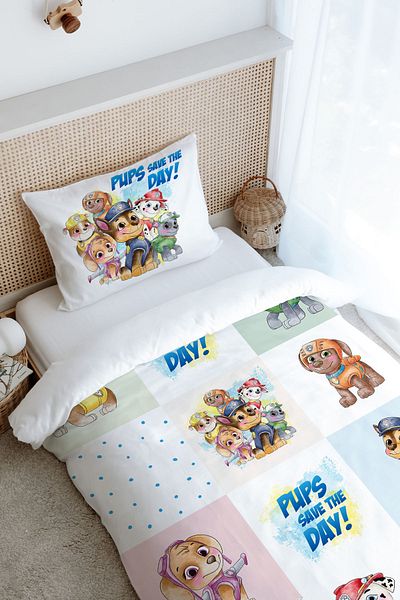 Tuğba Kuğu Colorful Dog Patchwork Single Duvet Cover Set - Cartoon Series (160X220)