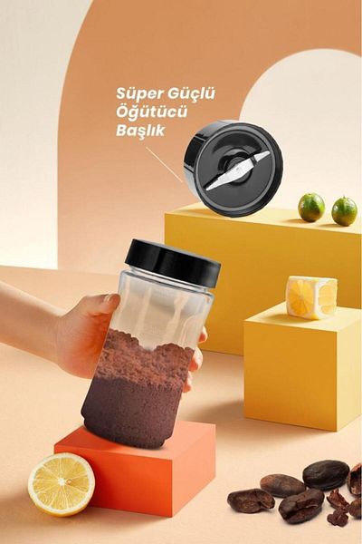 GOLDMASTER Mixgrind 2in1 - Smoothie Blender and Coffee Spice Grinder with Stainless Steel Blade