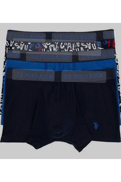 U.S. Polo Assn. Άνδρας, Αδειοδοτημένος, USPA, (Saks-Printed-Navy) 3-Boxer