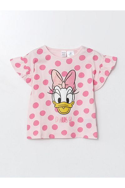 LC Waikiki Lcw Kids Daisy Duck Printed Baby Girl T-Shirt and Sweatpants 2-Piece