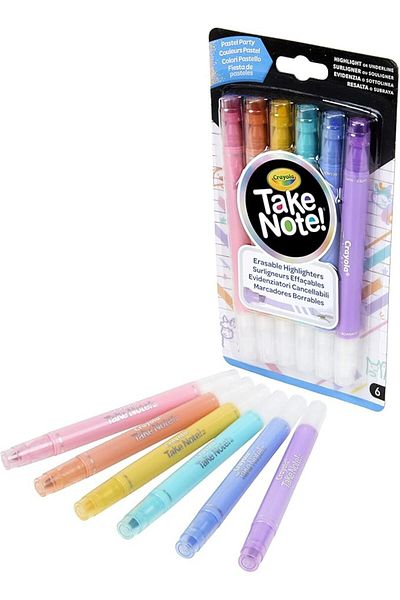 Crayola Take Note! Erasable Highlighters Pastel Party CY58-6556