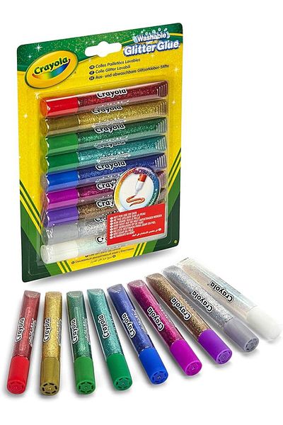 Crayola Washable Glitter Glue 9ct 69-3527