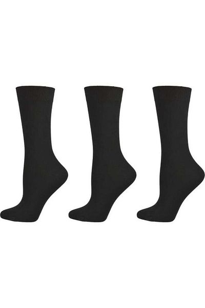 hefox 3 Pairs Women's Bamboo Seamless Comfortable Elastic Classic Premium Socks
