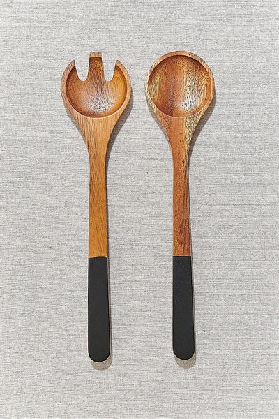 Paşabahçe Wooden Urban Salad Serving Set