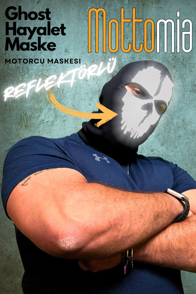mottomia Reflektörlü Ghost Maskesi - Call Of Duty Hayalet Maske Termal Balaklava Motorcu Ve Kayakçılar