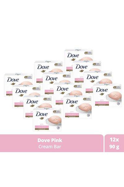 Dove Beauty Cream Bar Pink Moisturizing Cream 90 g X12