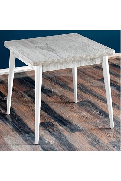HOMS Masa bucaterie Brigitte,patrat,culoare alb 80 cm