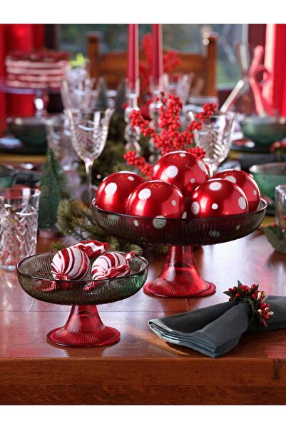 Paşabahçe Κόκκινη μπάλα καραμέλας - Στυλ στολίδι για δέντρο