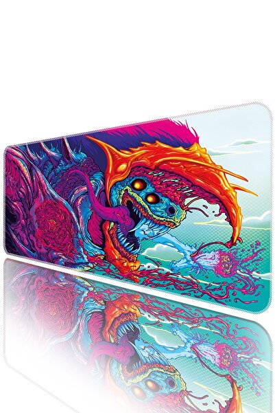 HELİXSUN Hyper Beast Mouse Pad Büyük Boy Renkli Gaming Oyuncu Xl 90x40 Cm
