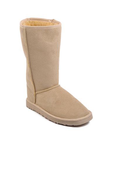 AYAKMOD Γυναικείες Μπότες Μπεζ Suede