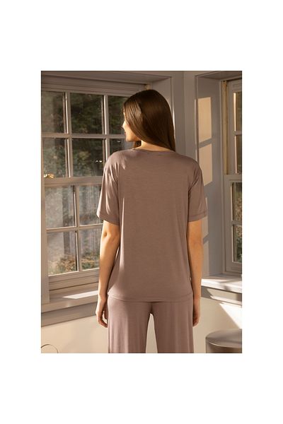 Penelope Baily Collection - Γυναικείο κοντομάνικο μπλουζάκι M Mink