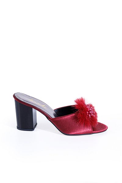 Lunoche Nightwear Papuci de zestre pentru femei Furry Stone Papuci de casă eleganti de zi cu zi Papuci de mireasă pentru invitați de naștere