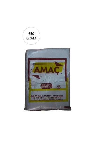 AMAÇ Transparent Hırırır Athlete Bag Medium Size 27x47 Cm 650 gr (1 PACK-TAKRIBEN 200 PIECES)