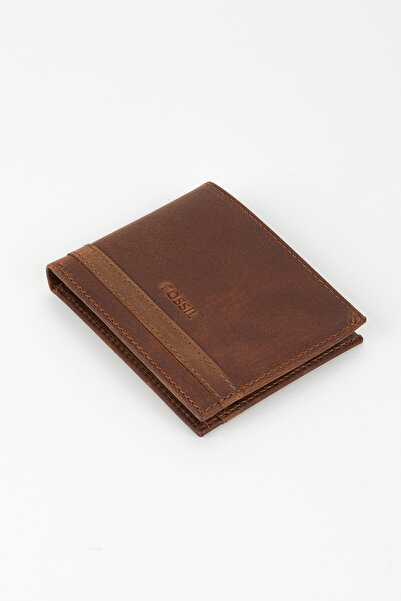 Fossil Boxed Genuine Leather Tan Crazy Horizontal Men's Wallet Hand Portfolio