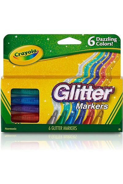 Crayola Glitter Markers Dazzling Colors 6ct CY58-8629
