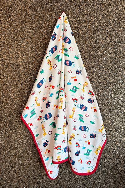 MASENKIDS 80X90 Animal Patterned Baby Blanket - Multi-Purpose Combed Cotton