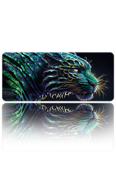 HELİXSUN Mouse Pad Large Size Gaming Player Xxl 90x40 cm Leopard