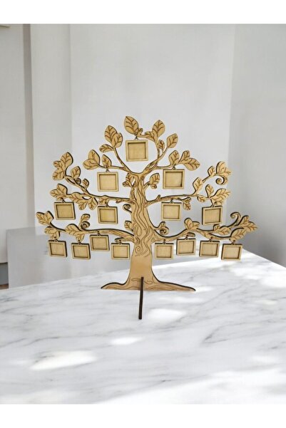 NEWATE Ahşap 15'lik Soyağacı Fotoğraflık