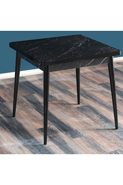 HOMS Masa bucaterie Brigitte,patrat,culoare negru, 80 cm