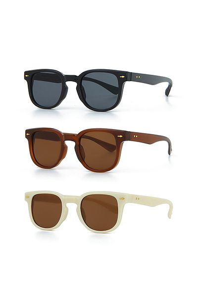 Nilu Moda Unisex Sunglasses 3-Piece Deal Set