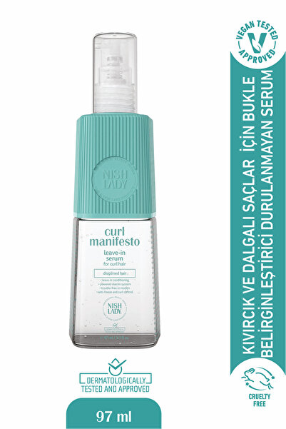 NISHLADY Curl Manifesto Kıvırcık ve Dalgalı Saçlar İçin Durulanmayan Bukle Be...