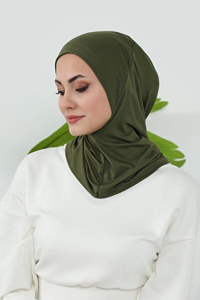 Aisha's Design Removable Visor Cap, Turban, B-82, Khaki