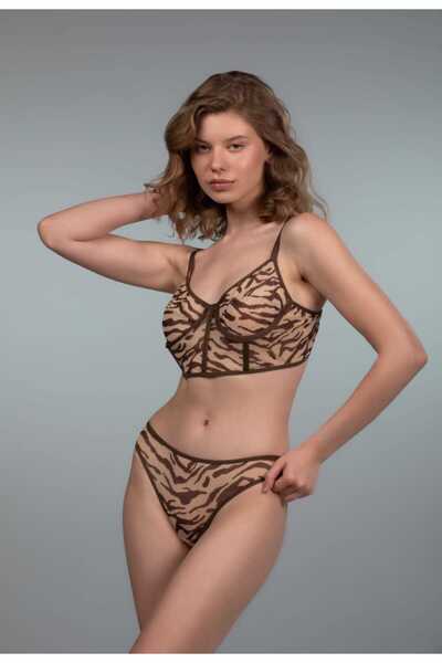 MODA Patterned Bustier Set