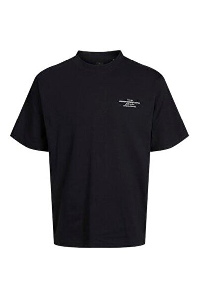 Jack & Jones Ανδρικό μπλουζάκι Jprblachad Branding Ss Crew Neck Tee Sn 12259357 Μαύρο