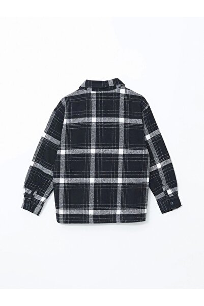 LC Waikiki Детско черно карирано яке-риза за момче Lcw