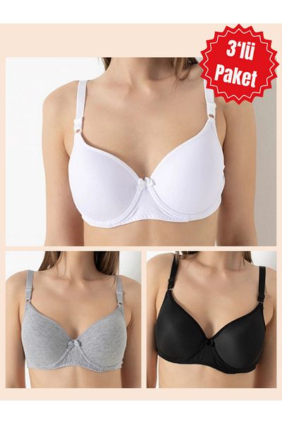 Liza Σουτιέν Push Up με επένδυση από κάτω σύρμα 3 Συσκευασία
