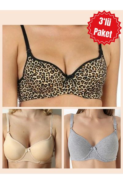 Liza Σουτιέν Push Up με επένδυση από κάτω σύρμα 3 Συσκευασία
