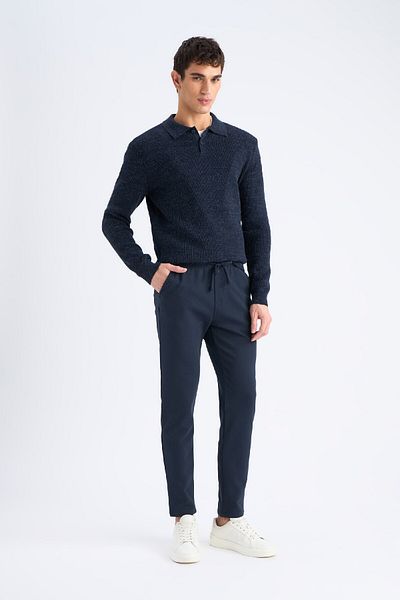 DeFacto Basic Jogger Pants - Straight Waist, Lace-Up Pocket, Straight Leg C6022Ax25Sp
