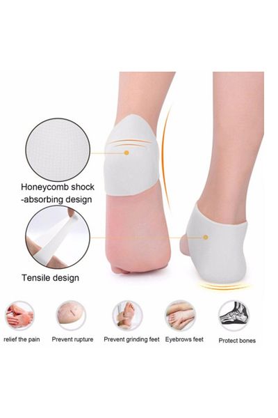 Bunyon Flexible Silicone Heel Liner and Thorn Socks - Protective Insoles Shirt