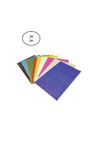 Lino 50x70 Cm Spiral Patterned Glitter Paper 10 Colors